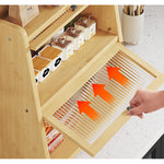 Casaconer | キャビネット卓上収納・竹制・化粧品収納・収納ボックス・卓上収納・化粧品収納ケース・小物収納・収納ケース・デスク収納・机上収納・リビング・寝室・奥行31・2段