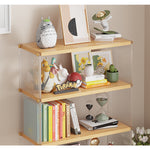 Casaconer | キャビネット卓上収納・竹制・化粧品収納・収納ボックス・卓上収納・化粧品収納ケース・小物収納・収納ケース・デスク収納・机上収納・リビング/寝室/テーブル/事務室・奥行15・3段