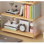 Casaconer | キャビネット卓上収納・竹制・化粧品収納・収納ボックス・卓上収納・化粧品収納ケース・小物収納・収納ケース・デスク収納・机上収納・リビング/寝室/テーブル/事務室・奥行15・3段