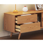 テレビ台,ローボード,TVボード,ガラス,扉付き,引き出し,収納,リビング,無垢材,ナチュラル,本棚