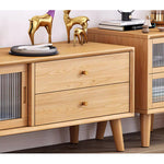 テレビ台,ローボード,TVボード,ガラス,扉付き,引き出し,収納,大容量,リビング,無垢材,シンプル,幅