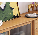 テレビ台,ローボード,TVボード,ガラス,扉付き,引き出し,収納,大容量,リビング,無垢材,シンプル,本棚