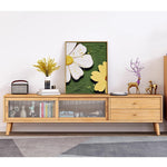 テレビ台,ローボード,TVボード,ガラス,扉付き,引き出し,収納,大容量,リビング,無垢材,シンプル,本棚