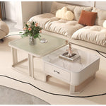 センターテーブル,リビングテーブル,ローテーブル,ライトリュクス,セラミック,ガラス,リビング,1人暮らし,収納,引出し